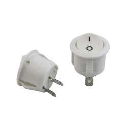 MACHINE SWITCH ROUND WHITE 2 PIN