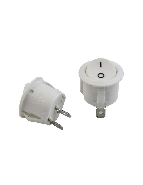 MACHINE SWITCH ROUND WHITE 2 PIN