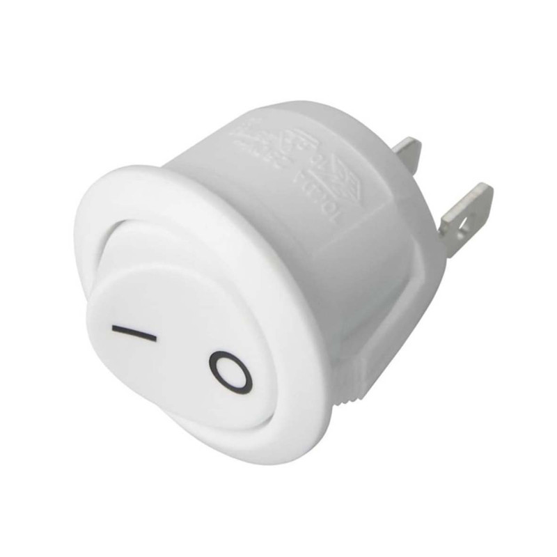 MACHINE SWITCH ROUND WHITE 2 PIN