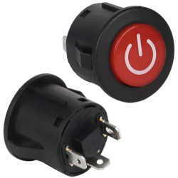 MACHINE SWITCH RED 3 PIN 12V AC10A/DC20A