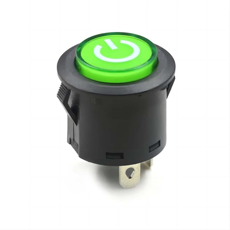 12V AC10A/DC20A GREEN سويتش ماكينة دايرة اخضر 3 طرف