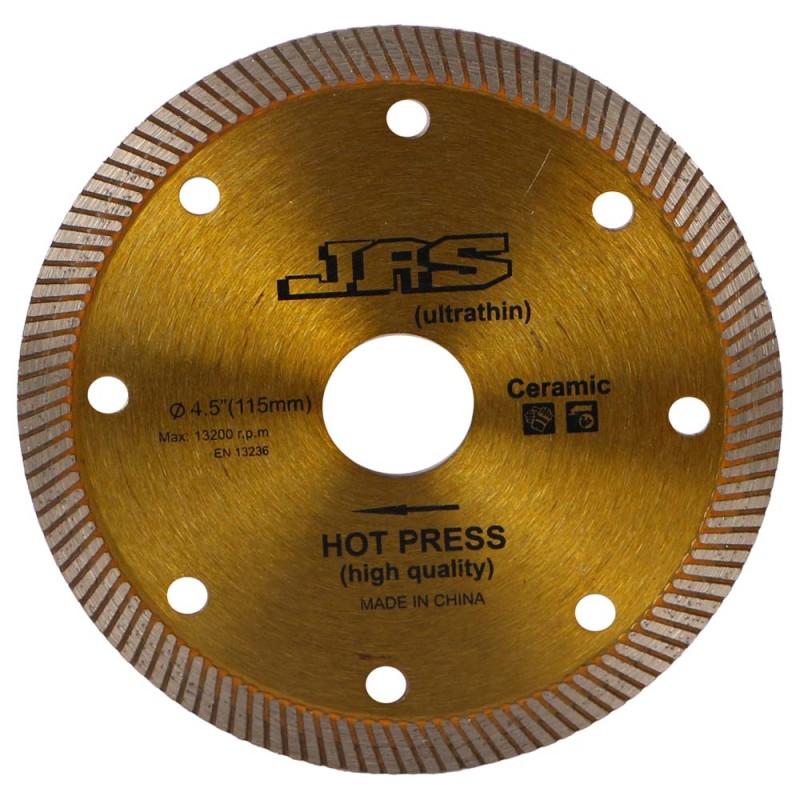 JUMLEE 2723-115 DIAMOND CUTTING DISC FOR CERAMIC 4.5" x 7 x 1.2 MM