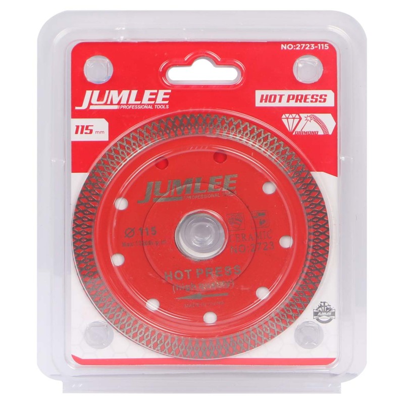 JUMLEE 2723-115 DIAMOND CUTTING DISC FOR CERAMIC 4.5" x 7 x 1.2 MM