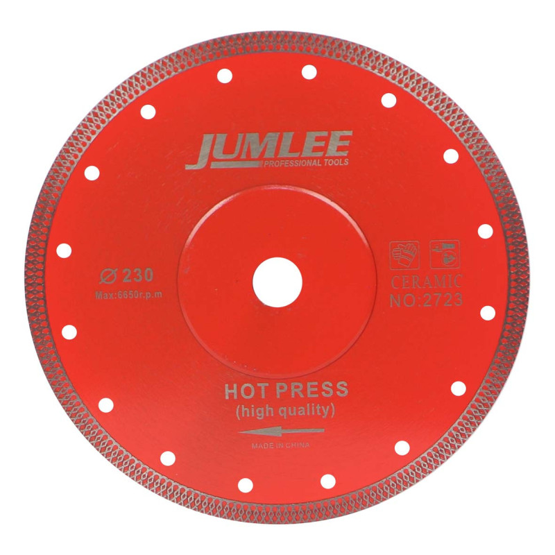 JUMLEE 2723-230 DIAMOND CUTTING DISC TURBO FOR GRANITE 9" x 7 MM