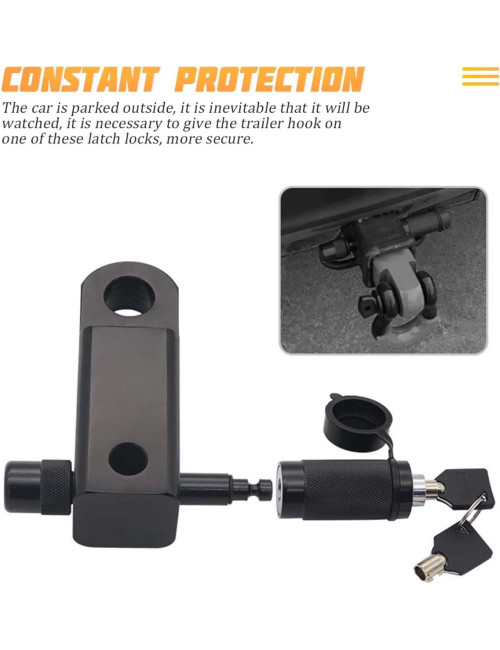 TOW TRUCK RECEIVER HITCH PIN LOCK WITH KEY