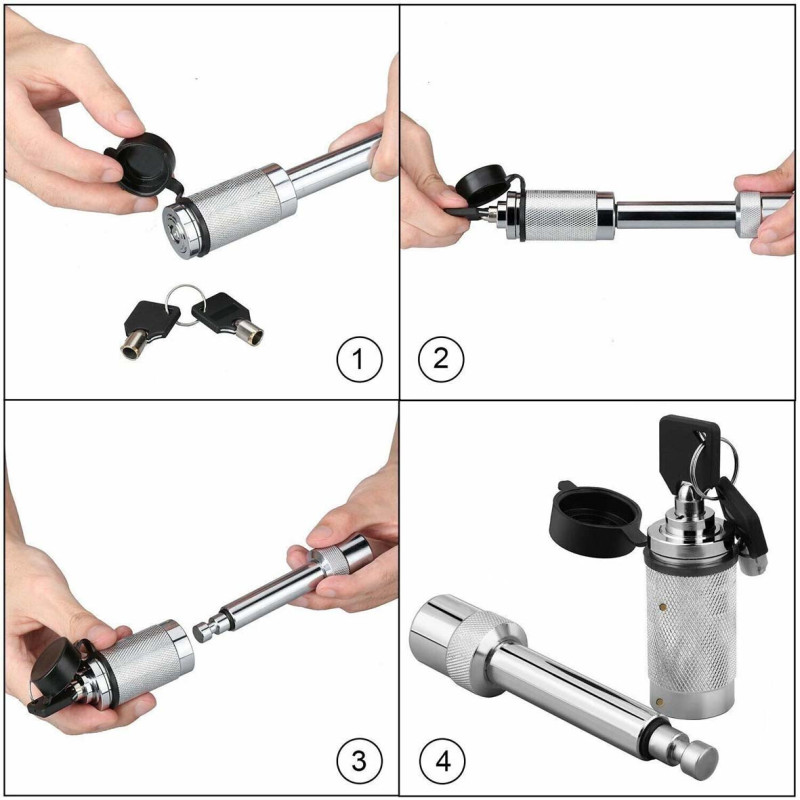TOW TRUCK RECEIVER HITCH PIN LOCK WITH KEY