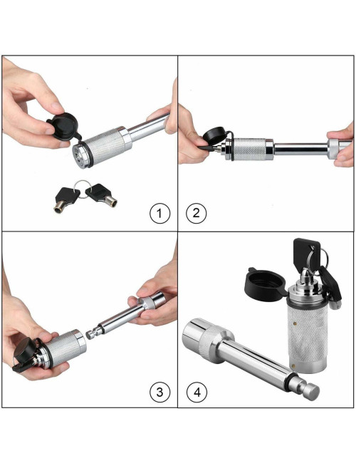 TOW TRUCK RECEIVER HITCH PIN LOCK WITH KEY