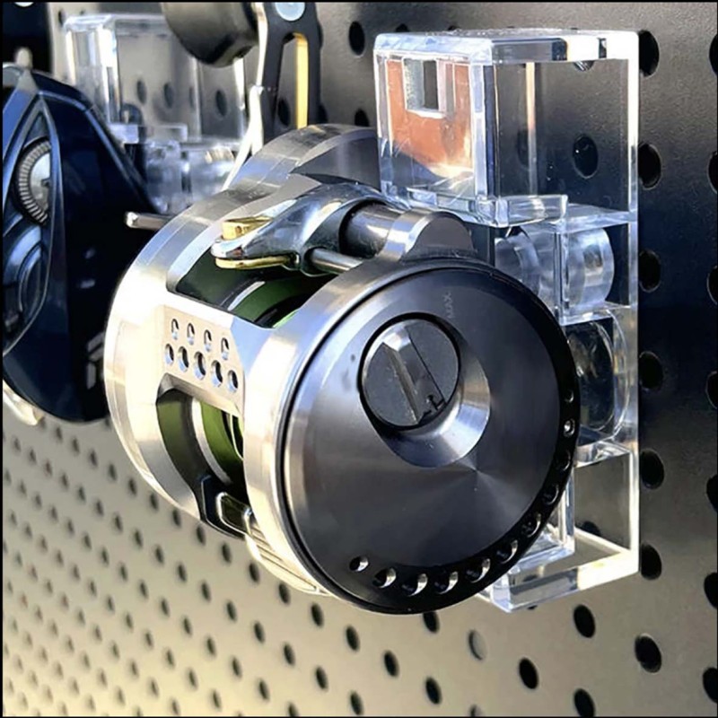 CM-220 FISHING REEL HOLDER,EASY TO INSTALL,E-MOUNTED TRANSPARENT