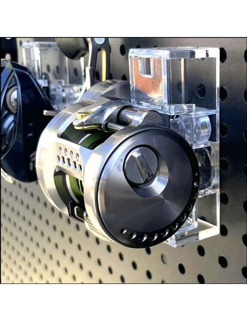 CM-220 FISHING REEL HOLDER,EASY TO INSTALL,E-MOUNTED TRANSPARENT