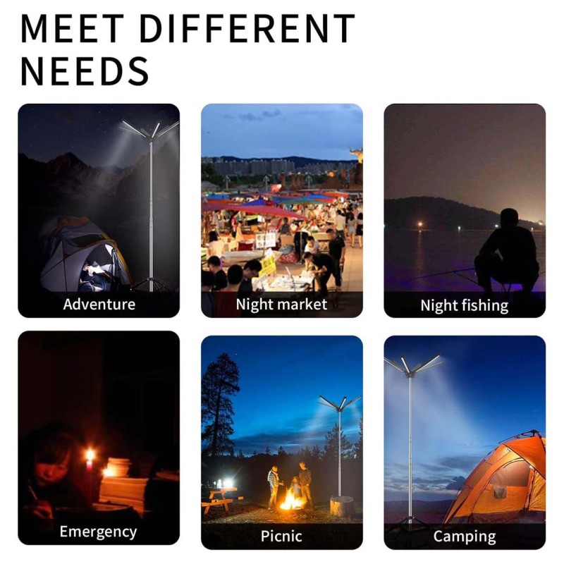 FR-26 COB RF OUTDOOR LIGHTING MULTIFUCTION CAMPING PICNIC SIX SIDE LAMP