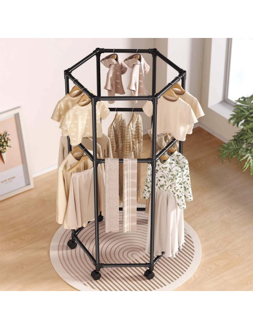 NW-32524 MULTIFUNCTION DRYING RACK FOR CLOTHES,HEXAGONAL DESIGNED