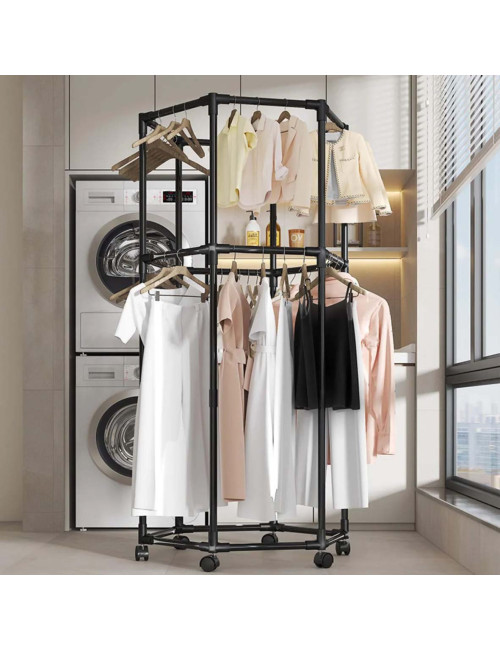 NW-32524 MULTIFUNCTION DRYING RACK FOR CLOTHES,HEXAGONAL DESIGNED