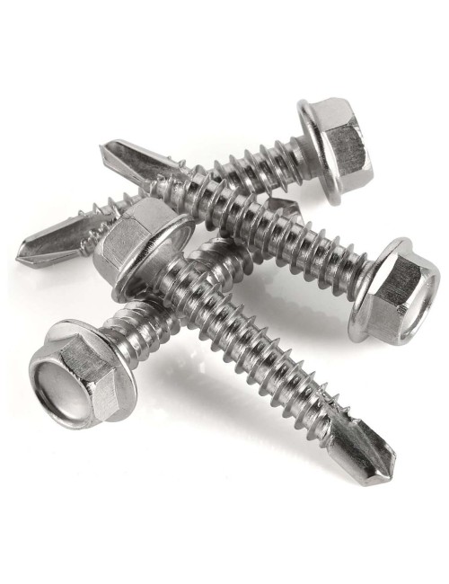 INDENT HEX WASHER SELF DRILLING SCREW SMALL HEAD 1/2" x 6