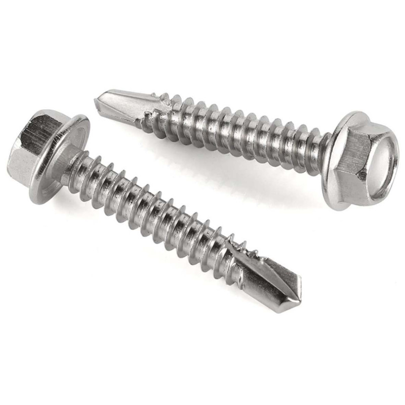 INDENT HEX WASHER SELF DRILLING SCREW SMALL HEAD 3/4" x 8