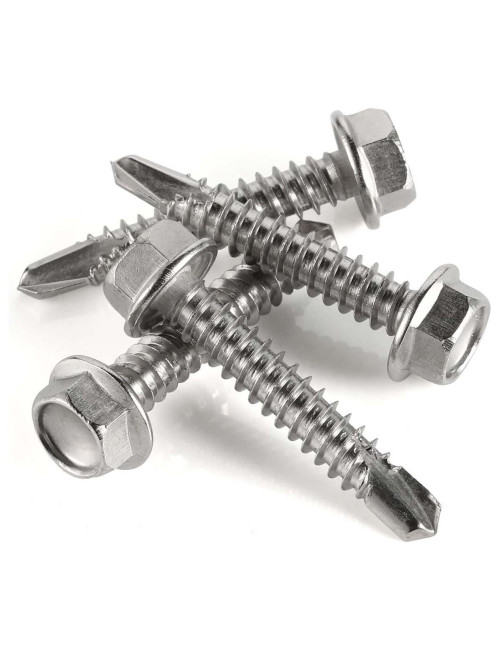 INDENT HEX WASHER SELF DRILLING SCREW SMALL HEAD 3/4" x 8