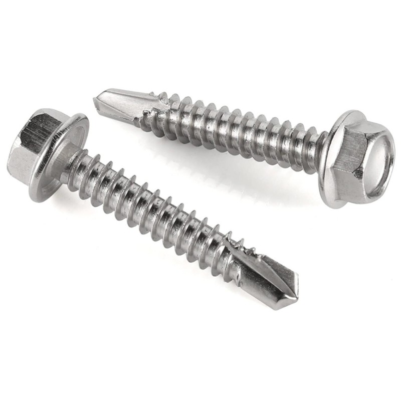 INDENT HEX WASHER SELF DRILLING SCREW SMALL HEAD 1 1/4" x 6