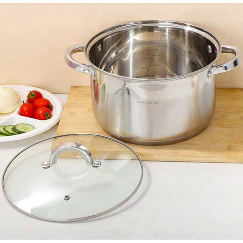 IE-54460-P/KV-2247 INDUCTION STAINLESS STEEL CASSEROLE WITH LID 7.9L
