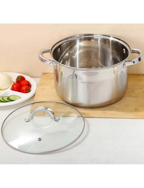 IE-54460-P/KV-2247 INDUCTION STAINLESS STEEL CASSEROLE WITH LID 7.9L