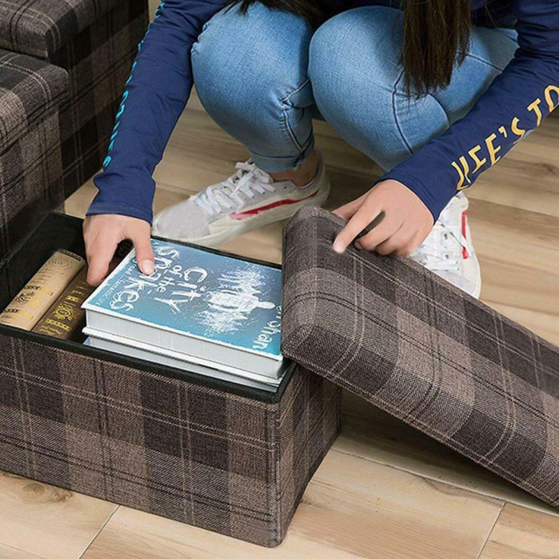 MD-32715 FOLDING STORAGE STOOL 40X25X25 CM