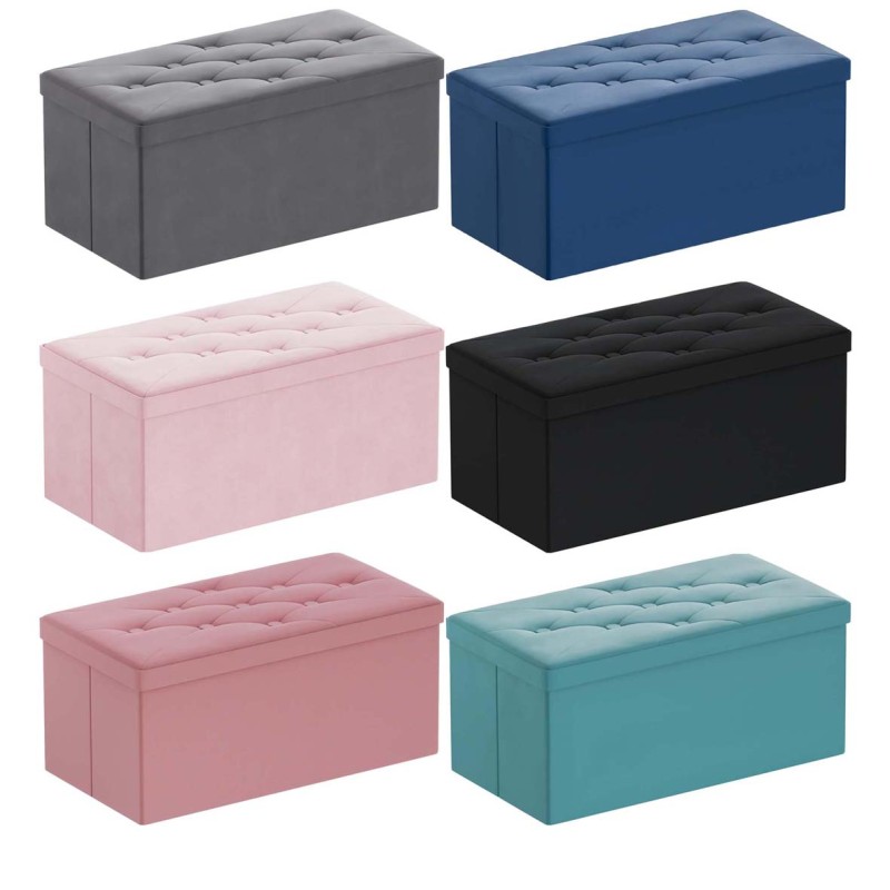 MD-32481 FOLDING STORAGE STOOL 76X38X38 CM
