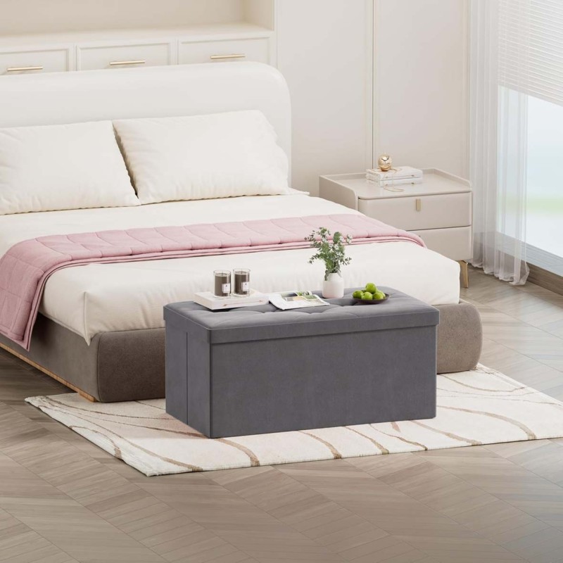 MD-32481 FOLDING STORAGE STOOL 76X38X38 CM