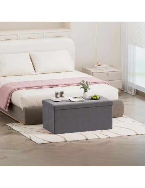 MD-32481 FOLDING STORAGE STOOL 76X38X38 CM