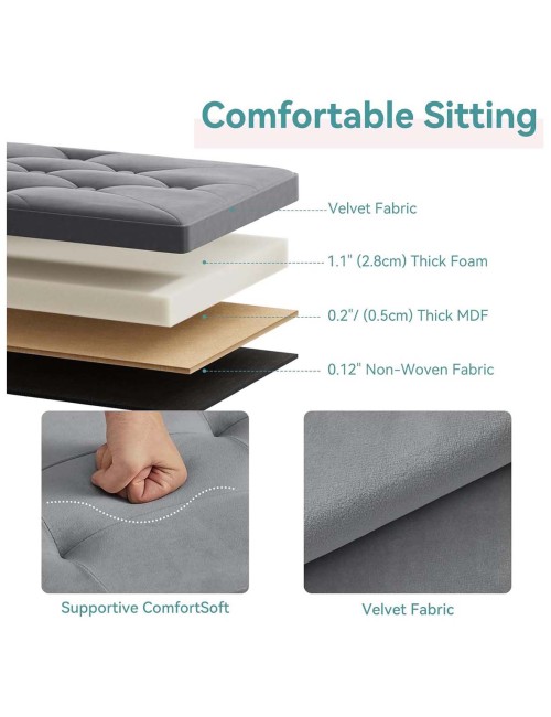 MD-32481 FOLDING STORAGE STOOL 76X38X38 CM