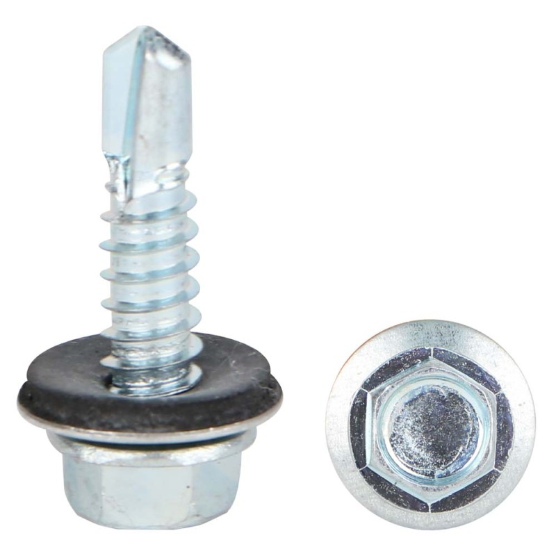 INDENT HEX WASHER HEAD SELF DRILLING SCREW 1" × 14