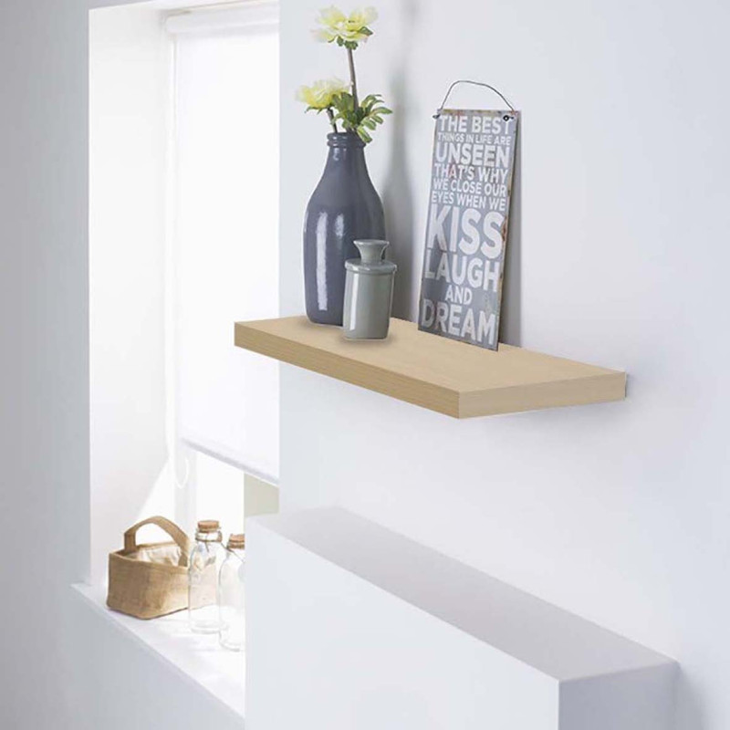 ND-33163 FASHION DESIGNED WALL MOUNTED WOODEN FLOATING SHELF 50X15X2 CM