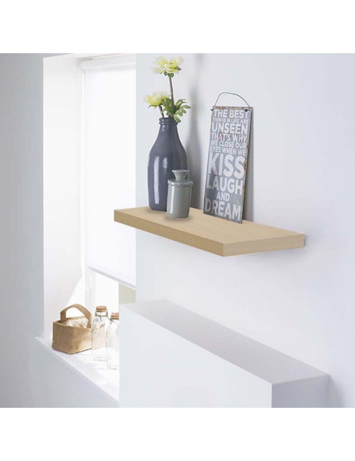 ND-33163 FASHION DESIGNED WALL MOUNTED WOODEN FLOATING SHELF 50X15X2 CM