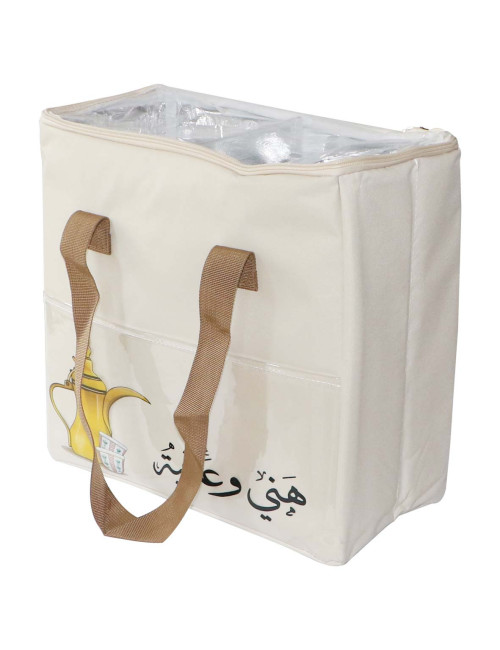 MD-33390 ابيض شنطة ترمس قهوة عازلة