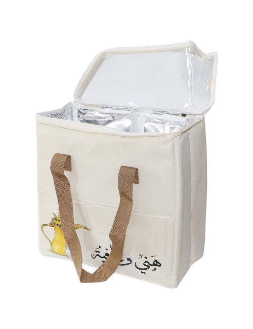 MD-33390 ابيض شنطة ترمس قهوة عازلة