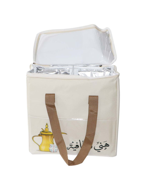 MD-33390 ابيض شنطة ترمس قهوة عازلة