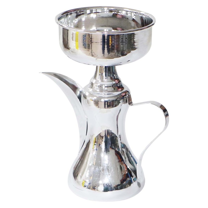 AJ-80291 دلة عربية من ستانلس ستيل وكروم