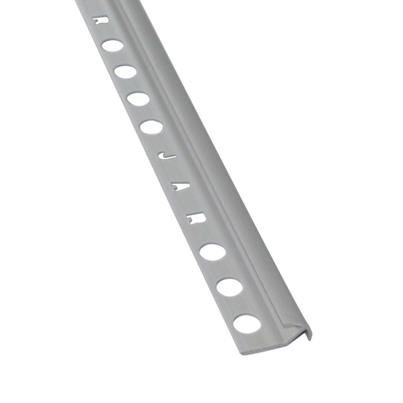 PVC TILE TRIM LIGHT GREY 12 MM x 2.60 MTR