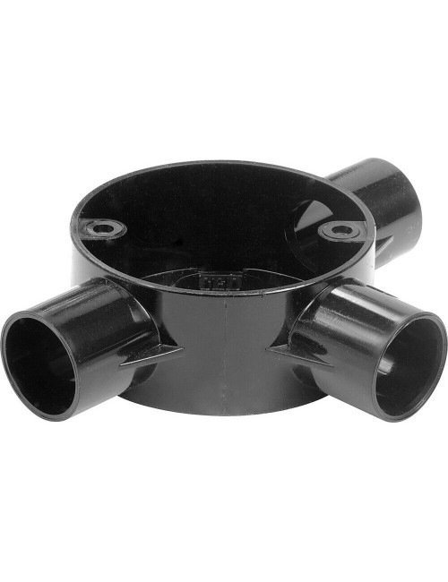 BLACK ROUND ELECTRIC BOX 1"x 3 YRD