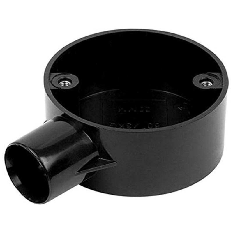 ELECTRIC ROUND BOX 1 WAY x 3/4" BLACK