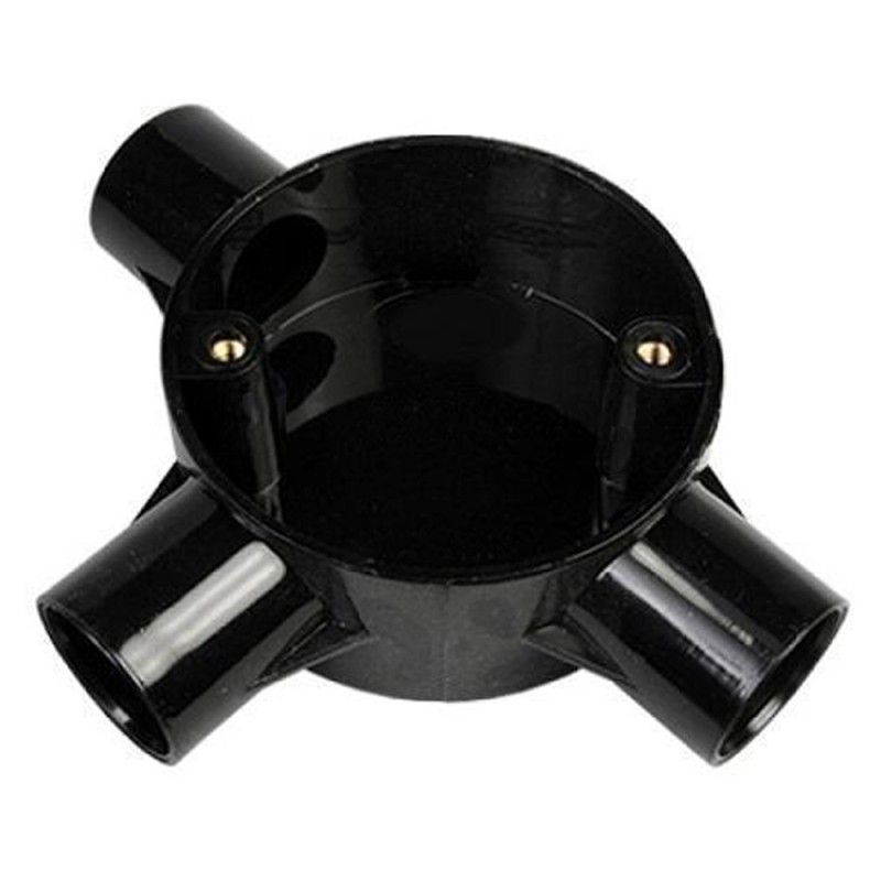 بوكس مدور كهرباءاسود3/4"×3واي K كويتي