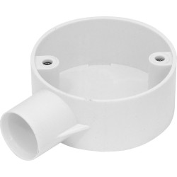 ELECTRIC ROUND BOX 1 WAY x 3/4" WHITE