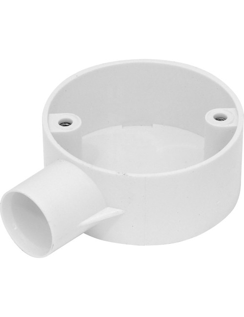 ELECTRIC ROUND BOX 1 WAY x 3/4" WHITE