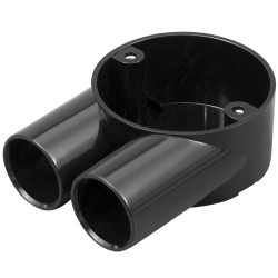 Uبوكس كهرباء 3/4" × 2 واي اسود خرافي حرف