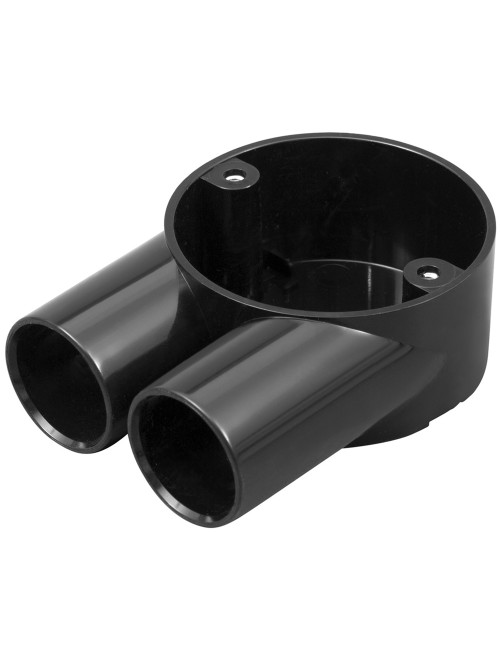 KHARAFI PLASTIC ELECTRIC FITTING BOX WITH INNER3/4" × U TIPE BLACK