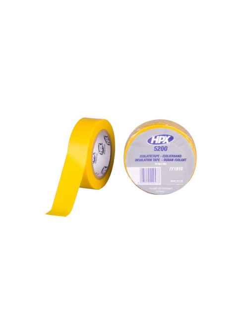 IY1910 HPX PVC ELECTRICAL TAPE YELLOW 10 MTR