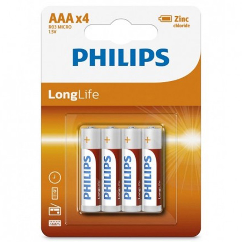 PE216 فيلبس بطاريات عمر طويل 4 حبة 1.5فولت (AAA)