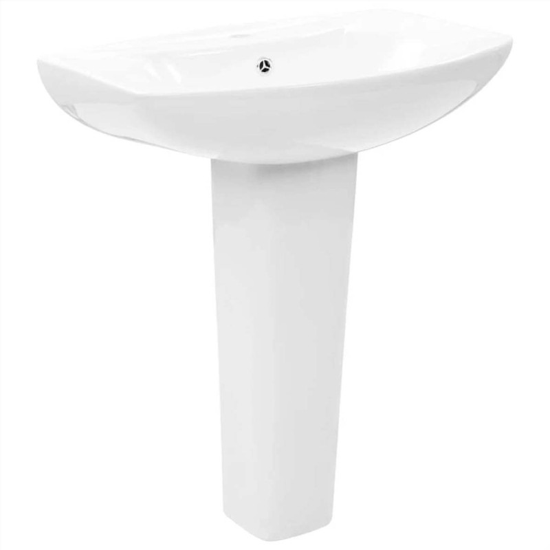 THE WB FULL WASH BASAN WITH STAND AQUA WHITE