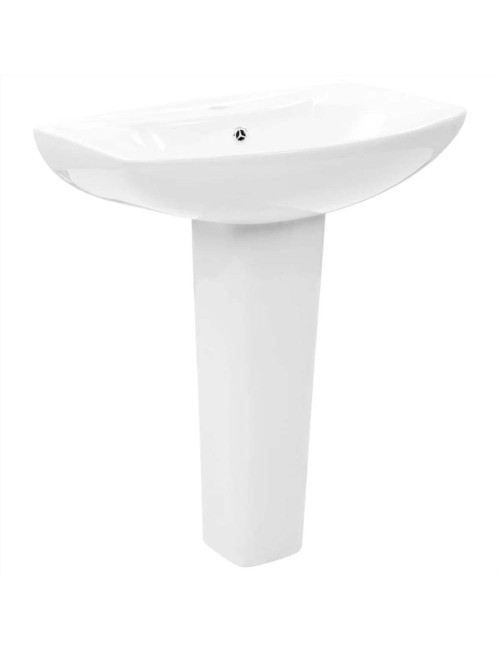 THE WB FULL WASH BASAN WITH STAND AQUA WHITE