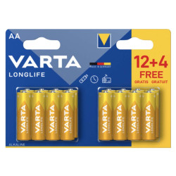 12+4 LONGLIFE AAبطارية فارتا 16 حبة