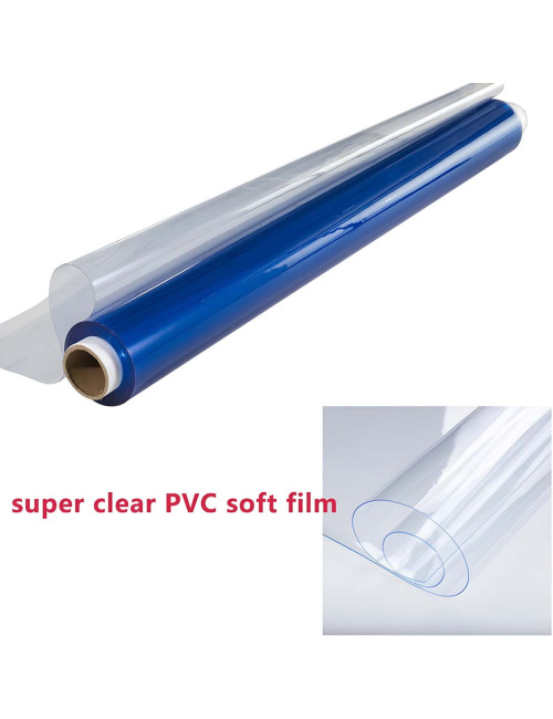 PVC CLEAR SHEET 120 MIC x 140 CM x 50 MTR