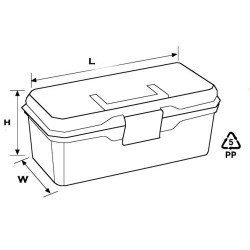 AX.03 صندوق عدة بلاستيك تركي 19 AX.03