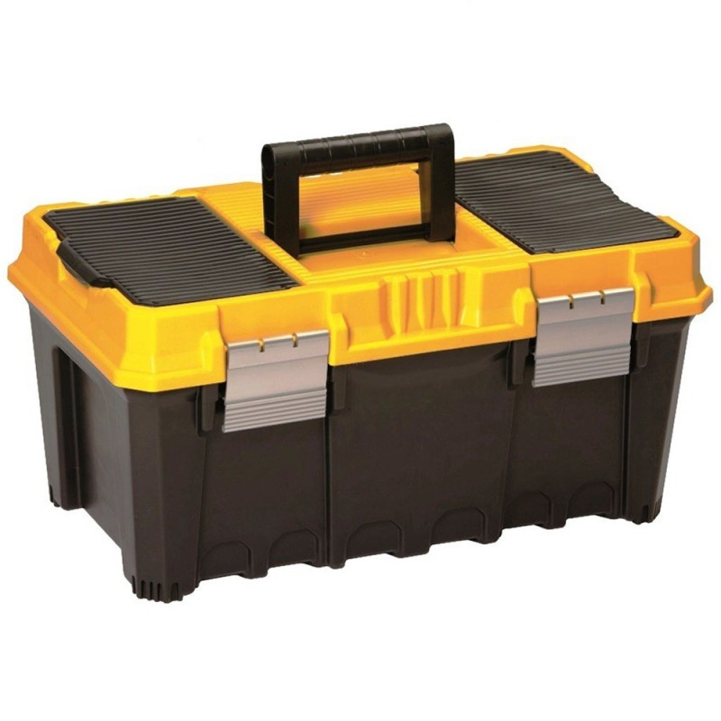 AX.03 PLASTIC TOOL BOX W/ ALUM. LATCHES 19inch